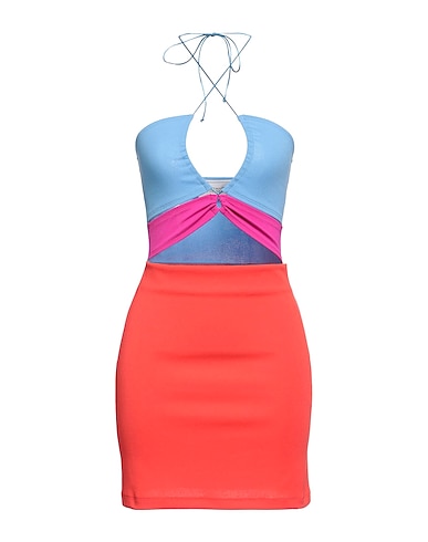 FORTE DEI MARMI COUTURE Short dress Coral 95% Polyester, 5% Elastane