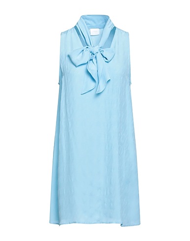 MERCI ITALIA Kurzes Kleid Azurblau 55% Acetat, 45% Viskose