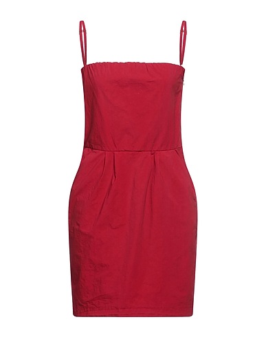 MERCI ITALIA Short dress Red 98% Cotton, 2% Elastane