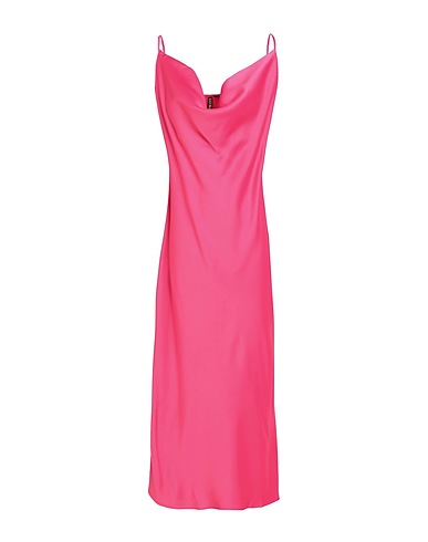 PIECES Midi dress Fuchsia 97% Polyester, 3% Elastane