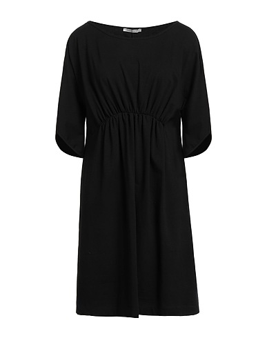 BIANCOGHIACCIO Short dress Black 94% Cotton, 6% Elastane