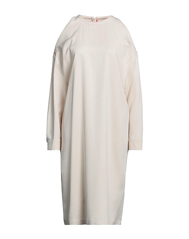 EMMA & GAIA Vestito midi Beige 96% Viscosa, 4% Elastan