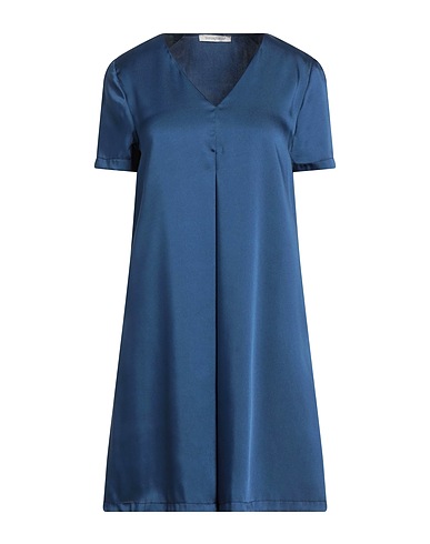 BIANCOGHIACCIO Short dress Blue 98% Polyester, 2% Elastane