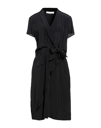 EMMA & GAIA Vestito midi Nero 68% Acetato, 32% Viscosa