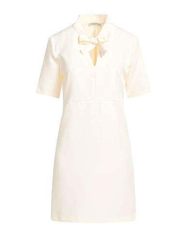 BIANCOGHIACCIO Vestito corto Bianco 90% Poliestere, 10% Elastan
