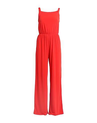 BIANCOGHIACCIO Jumpsuits and Overalls Red 95% Polyester, 5% Elastane