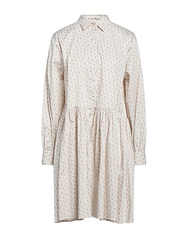 LE SARTE PETTEGOLE Shirt dress Off white 70% Cotton, 27% Polyamide, 3% Elastane
