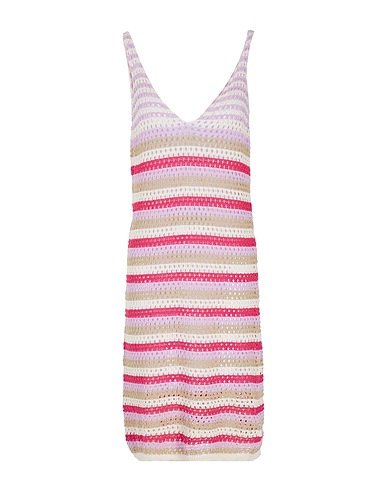 8 by YOOX Short dress ORGANIC COTTON SLEVELESS KNIT DRESS
 White 55% Polyester, 45% Cotton