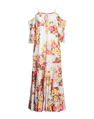 BLUGIRL Long dress White 55% Viscose, 45% Cotton