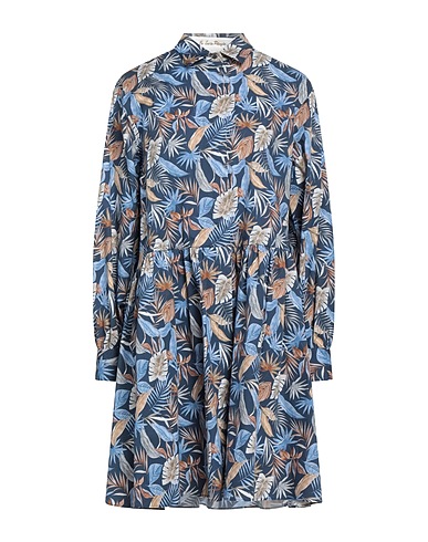 LE SARTE PETTEGOLE Shirt dress Blue 97% Cotton, 3% Elastane