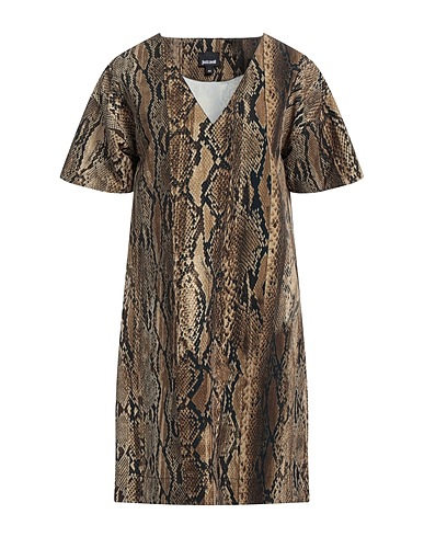 JUST CAVALLI Short dress Sand 87% Polyester, 13% Elastane