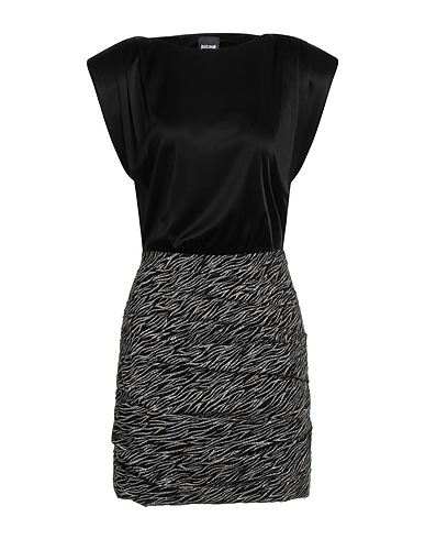 JUST CAVALLI Short dress Black 100% Acetate, Polyester