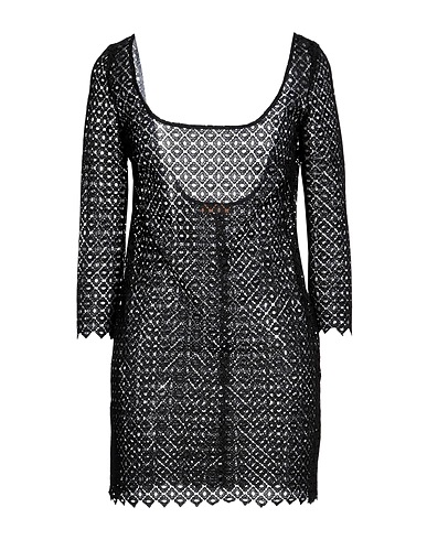 ANTONELLA RIZZA Short dress Black 70% Cotton, 30% Viscose