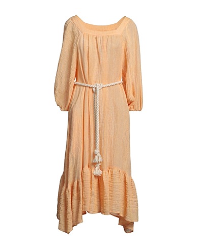 LISA MARIE FERNANDEZ Midi dress Apricot 95% Linen, 5% Polyamide