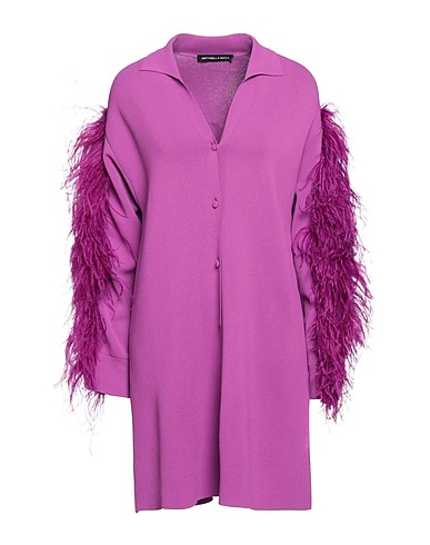 ANTONELLA RIZZA Vestito corto Malva 100% Viscosa, Piume di struzzo
