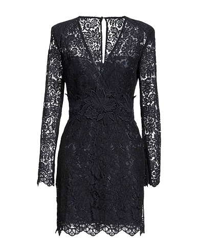 MARC CAIN Short dress Midnight blue 83% Cotton, 10% Viscose, 7% Polyamide
