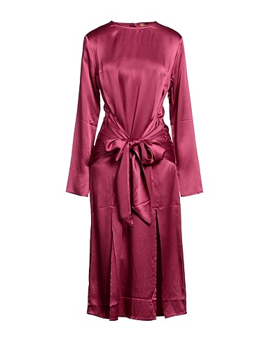 THE ANDAMANE Midi dress Magenta 71% Acetate, 29% Viscose