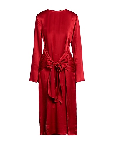 THE ANDAMANE Midi dress Red 71% Acetate, 29% Viscose