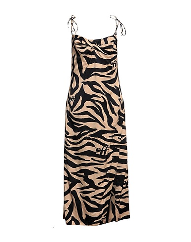 OFF-WHITE™ Robe d’été Beige 78% Viscose, 22% Lin