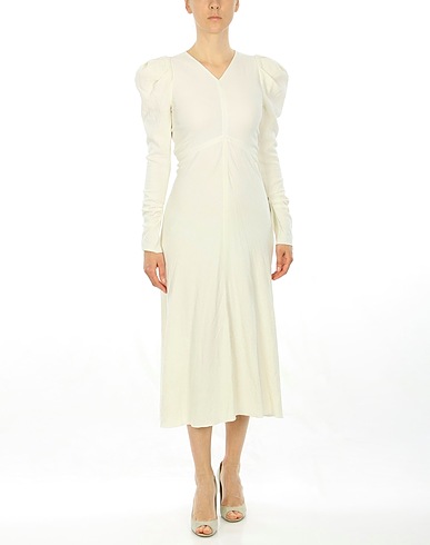 ISABEL MARANT Elegant dress White 84% Viscose, 15% Virgin Wool, 1% Elastane