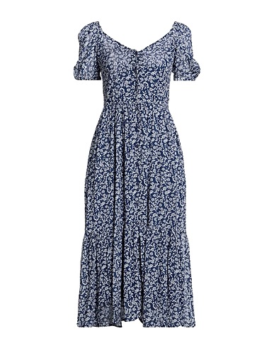 TRUE RELIGION Midi dress Navy blue 100% Viscose