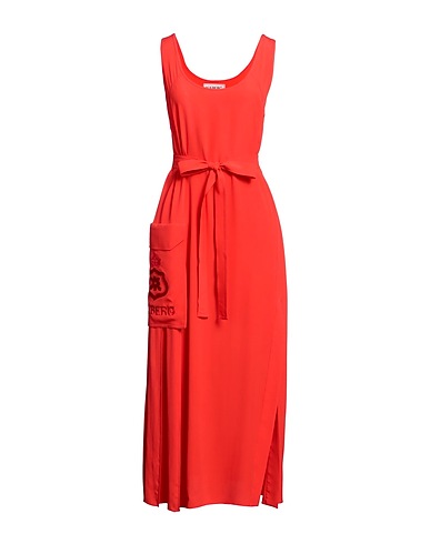 ICEBERG Midi dress Tomato red 69% Acetate, 31% Silk