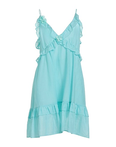 BLUGIRL Short dress Sky blue 79% Cotton, 21% Silk