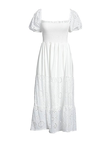 LIQUORISH Midi dress White 100% Polyester
