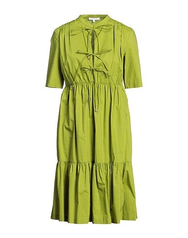 PATRIZIA PEPE Midi-Kleid Grün 100% Baumwolle
