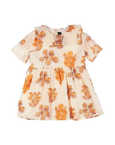 MINI RODINI Vestito Baby  Panna 100% Cotone