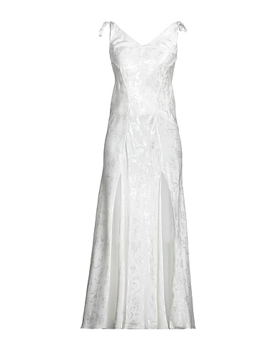 LA SEMAINE Paris Long dress White 66% Viscose, 34% Cotton