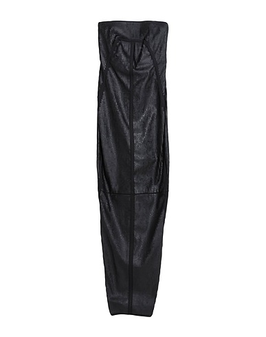 RICK OWENS Long dress Black 90% Cotton, 7% Polyester, 3% Rubber