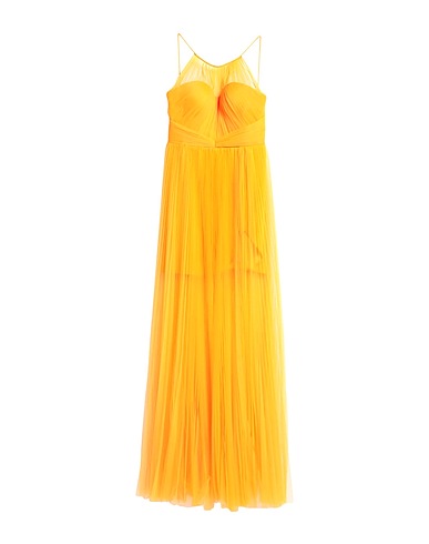 IRIS SERBAN Long dress Orange 95% Polyester, 5% Elastane