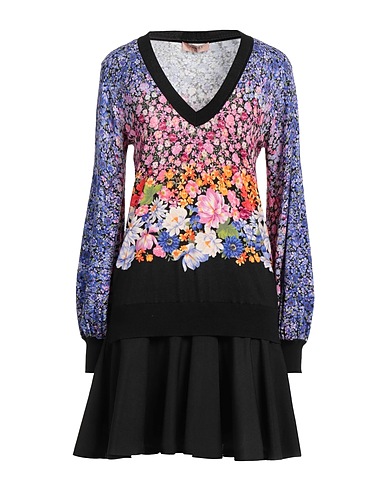 TWINSET Short dress Purple 50% Cotton, 50% Viscose, Polyester