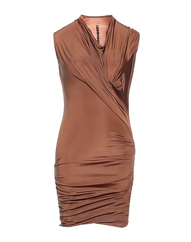 RICK OWENS LILIES Short dress Brown 95% Viscose, 5% Elastane