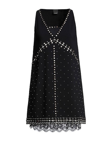 PINKO Kurzes Kleid Schwarz 98% Polyester, 2% Elastan, PVC - Polyvinylchlorid