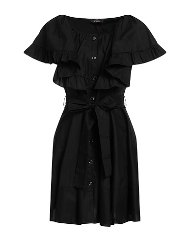 ACTITUDE by TWINSET Shirt dress Black 96% Cotton, 4% Elastane