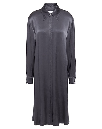 GHOST London Hemdkleid Braungrau 100% Viskose, Perlmutt