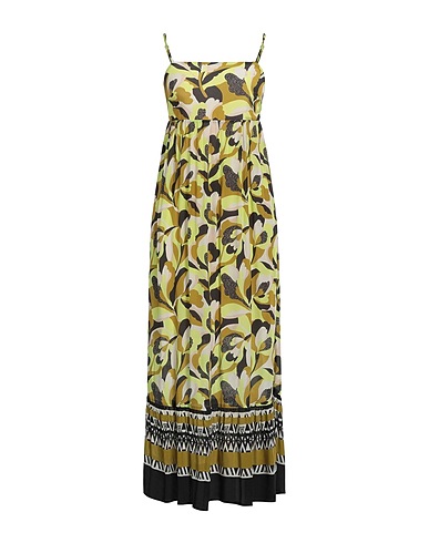 EMMA & GAIA Long dress Military green 100% Viscose