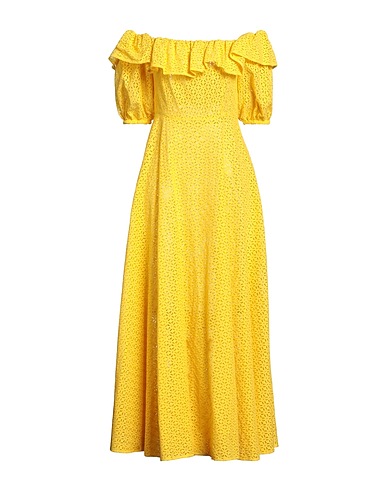 P.A.R.O.S.H. Vestito estivo Giallo 100% Cotone