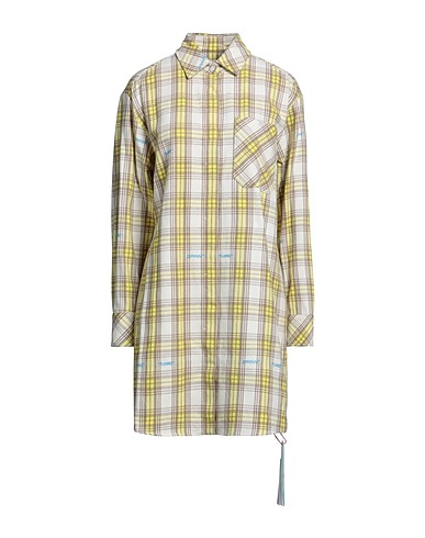 OFF-WHITE™ Shirt dress Yellow 82% Cotton, 18% Polyester