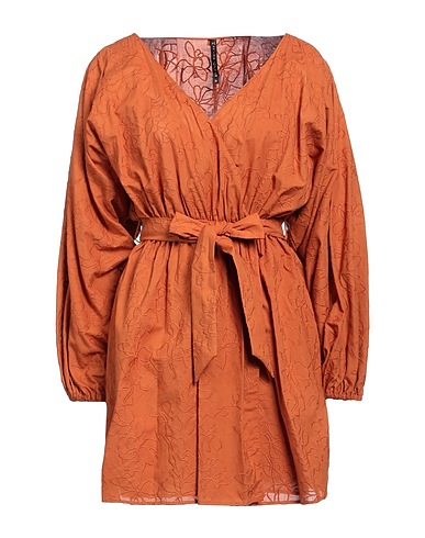 MANILA GRACE Short dress Camel 100% Cotton