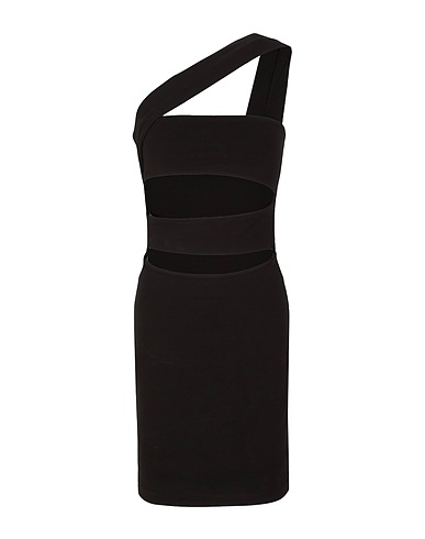8 by YOOX One-shoulder dress JERSEY BANDAGE MINI DRESS
 Black 95% Viscose, 5% Elastane