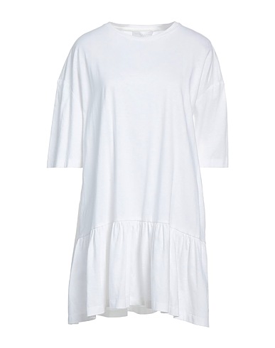 FABIANA FILIPPI Short dress Off white 68% Cotton, 29% Linen, 3% Elastane
