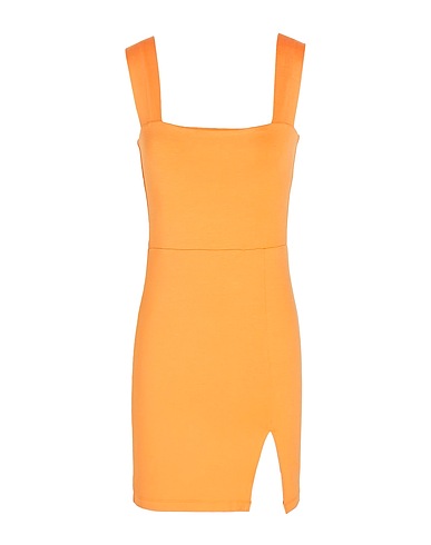 8 by YOOX Sheath dress JERSEY SQUARE-NECK MINI DRESS
 Orange 95% Viscose, 5% Elastane