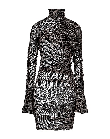 MUGLER Midi dress Black 77% Polyamide, 23% Elastane