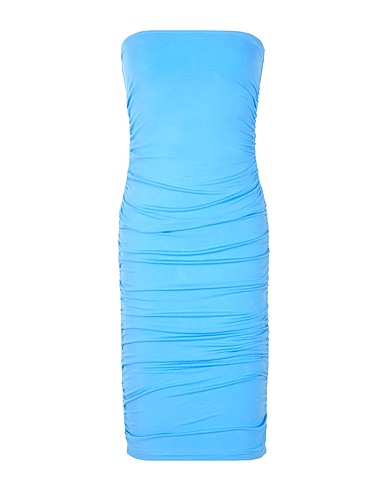8 by YOOX Tubino JERSEY BANDEAU MINI DRESS
 Azzurro 95% Viscosa, 5% Elastan