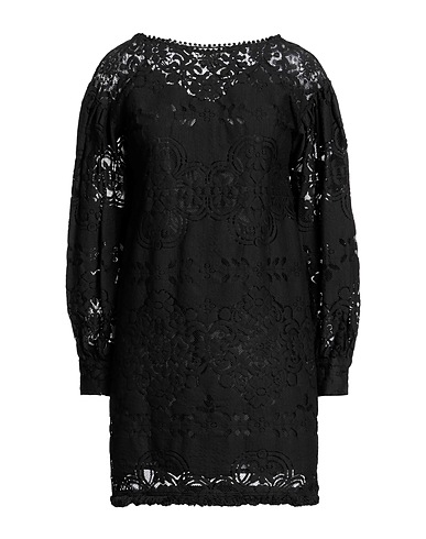 SUOLI Kurzes Kleid Schwarz 65% Baumwolle, 35% Polyamid