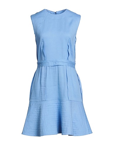 MOSCHINO Short dress Light blue 38% Lyocell, 37% Linen, 20% Cotton, 5% Elastane
