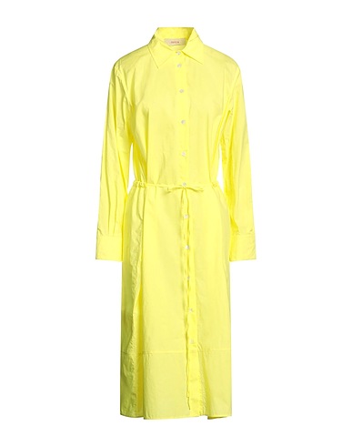 JUCCA Midi dress Yellow 100% Cotton